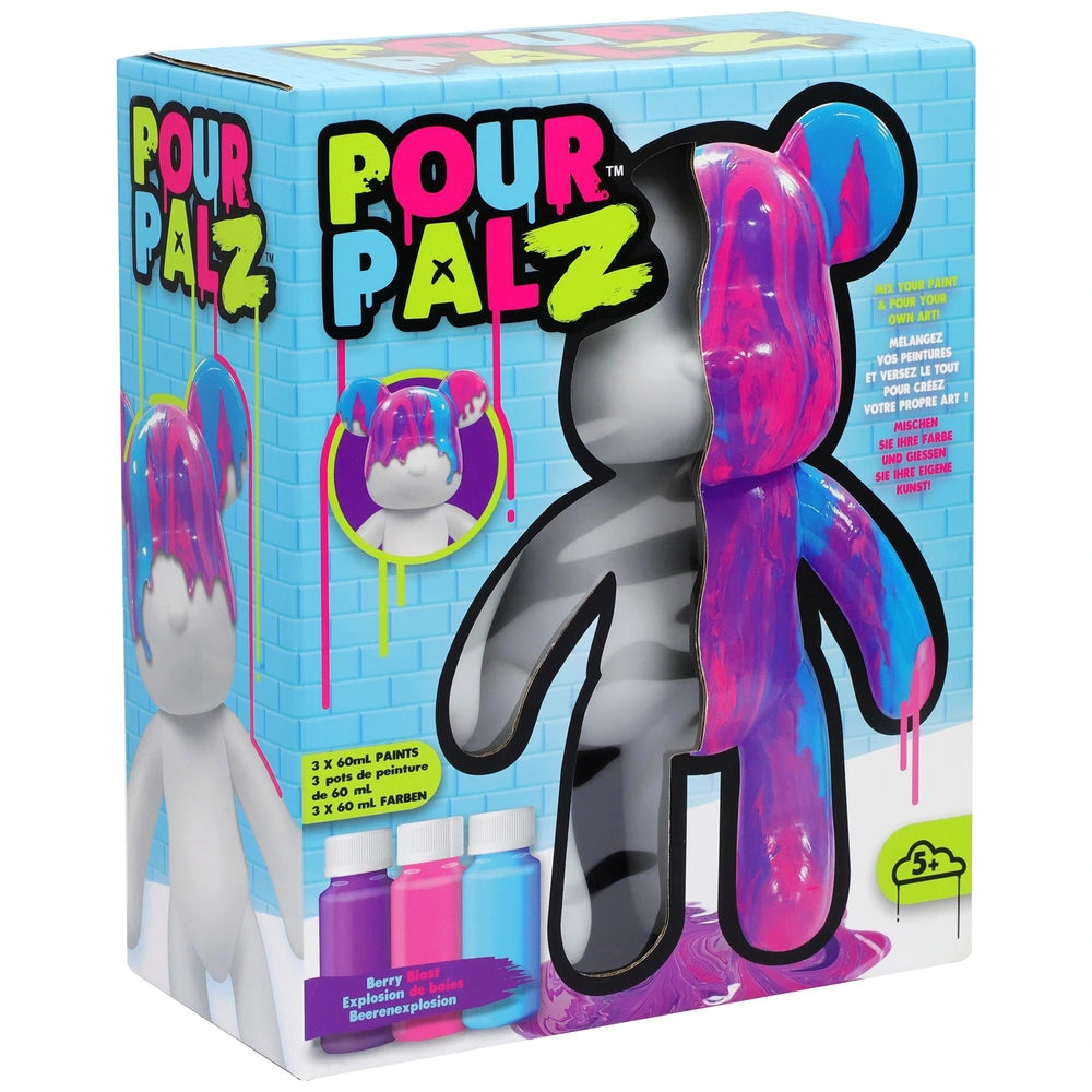 Pour Palz Paint Marble Bear Berry Blast