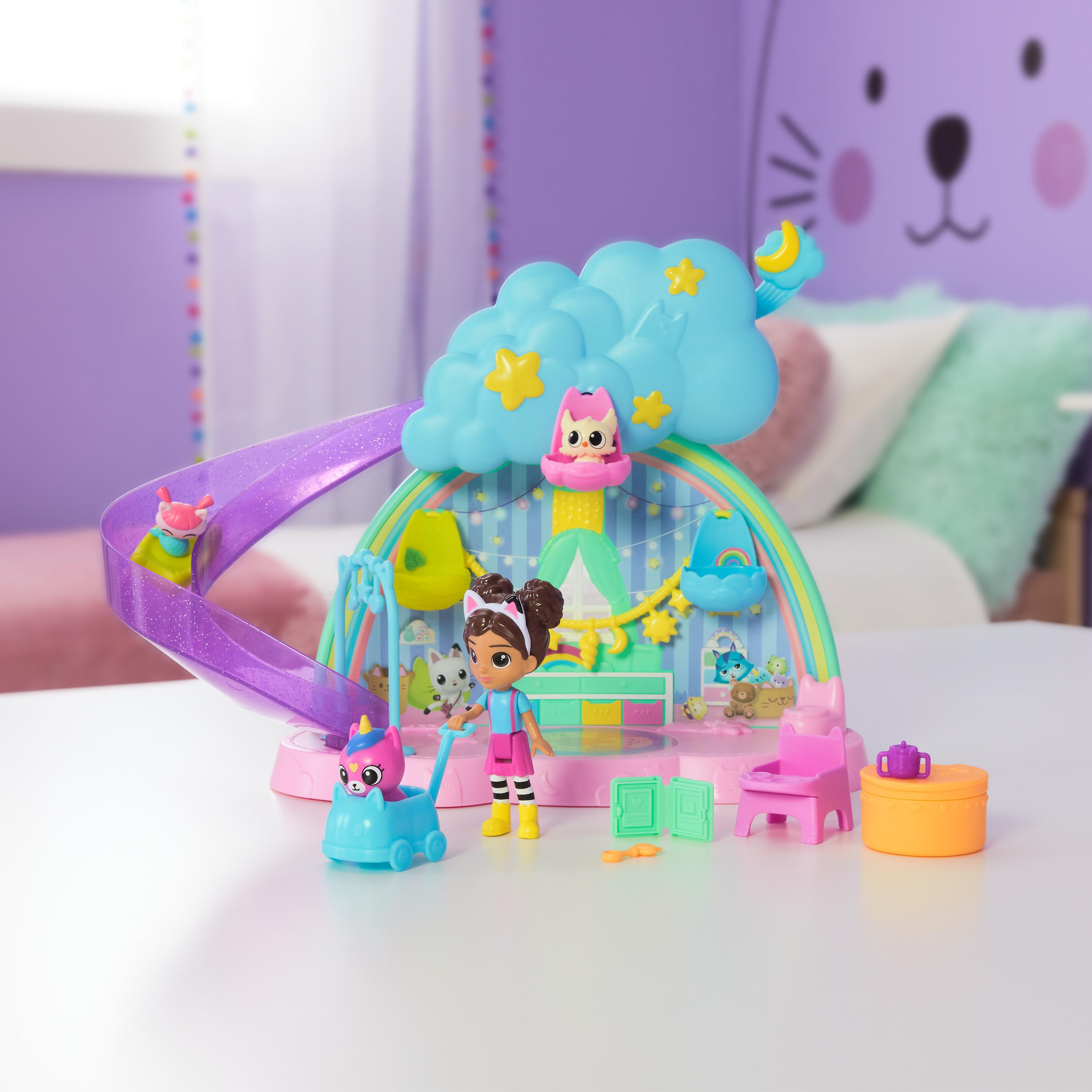 Gabby’s Dollhouse Kitty Care Ear Purrfect Playroom 17-Piece Playset