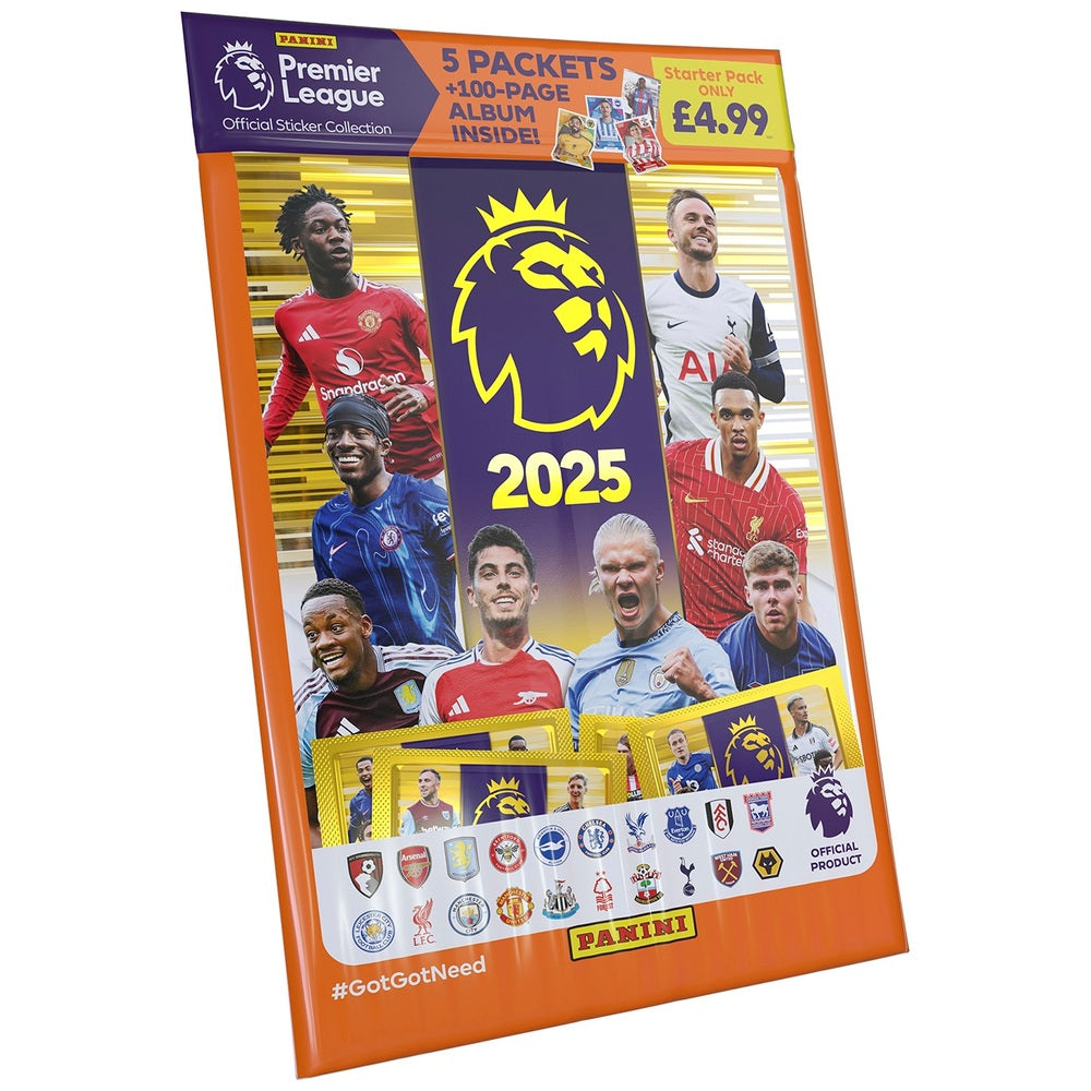 Panini Premier League 2025 Official Sticker Collection Starter Pack