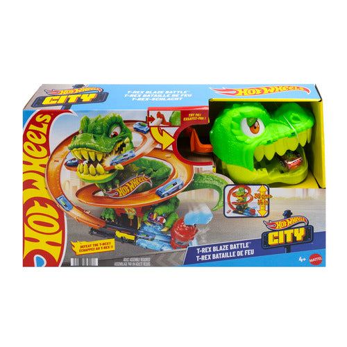 Hot Wheels City T-Rex Blaze Battle Playset