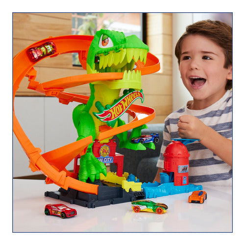 Hot Wheels City T-Rex Blaze Battle Playset