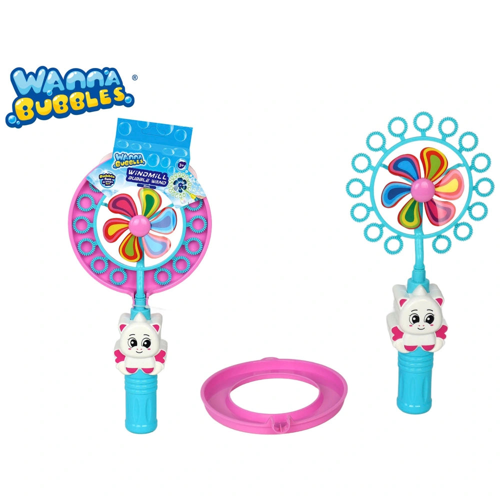 Wanna Bubbles Windmill Bubble Wand 85Ml Assortment