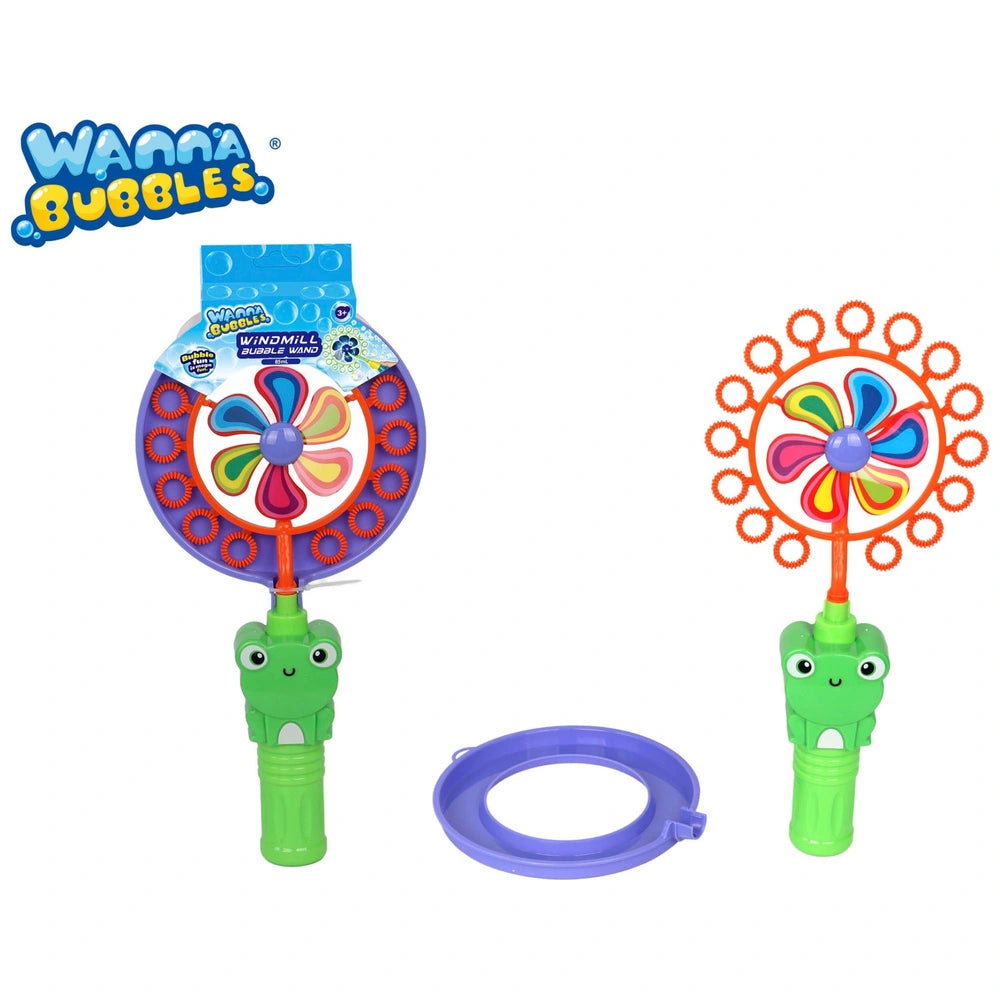 Wanna Bubbles Windmill Bubble Wand 85Ml Assortment