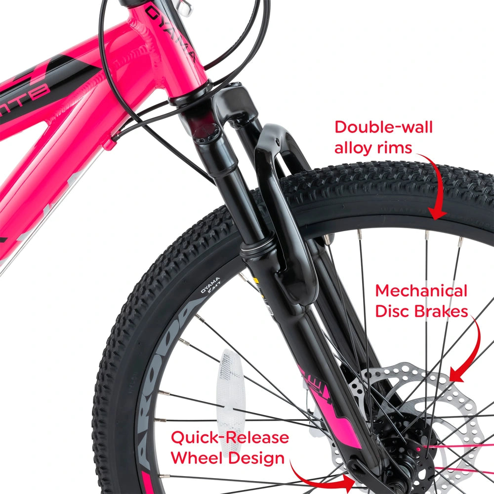24 Inch Oyama Jm24 Alloy Mountain Bike Pink