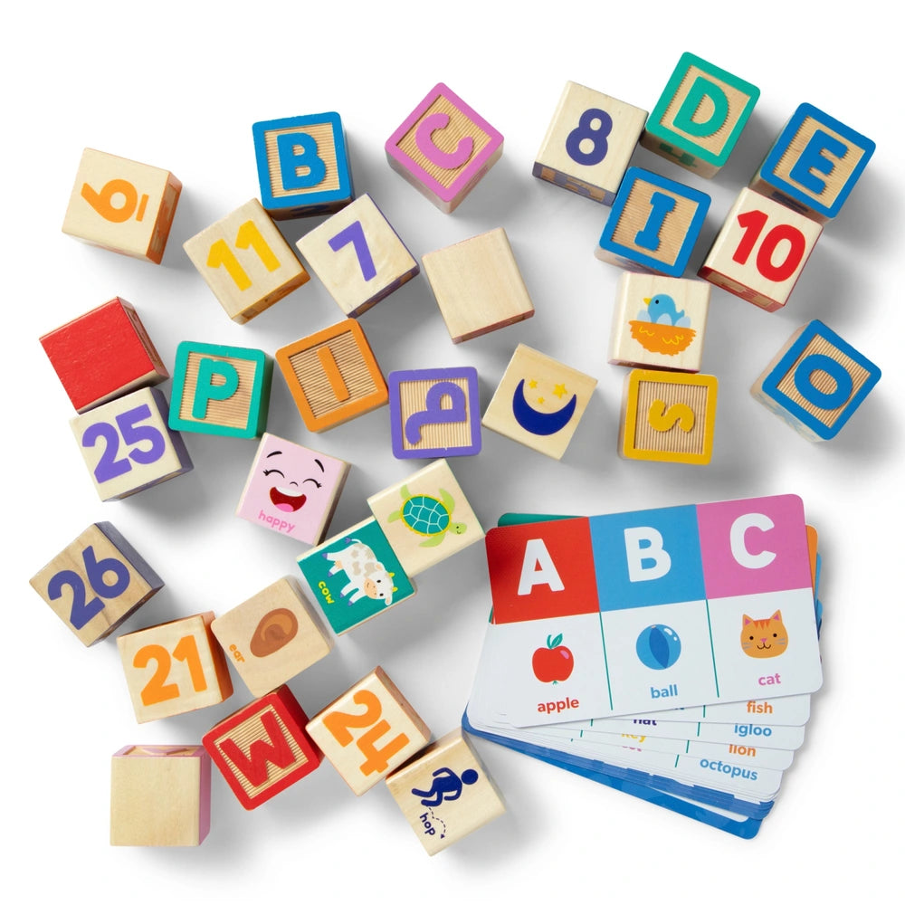 Melissa & Doug Ms. Rachel Wooden Learning Blocks