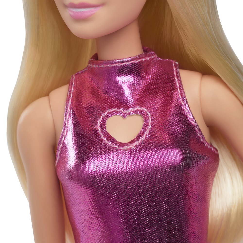 Barbie Fashionistas Doll 230 With Blonde Hair & Metallic Pink Minidress