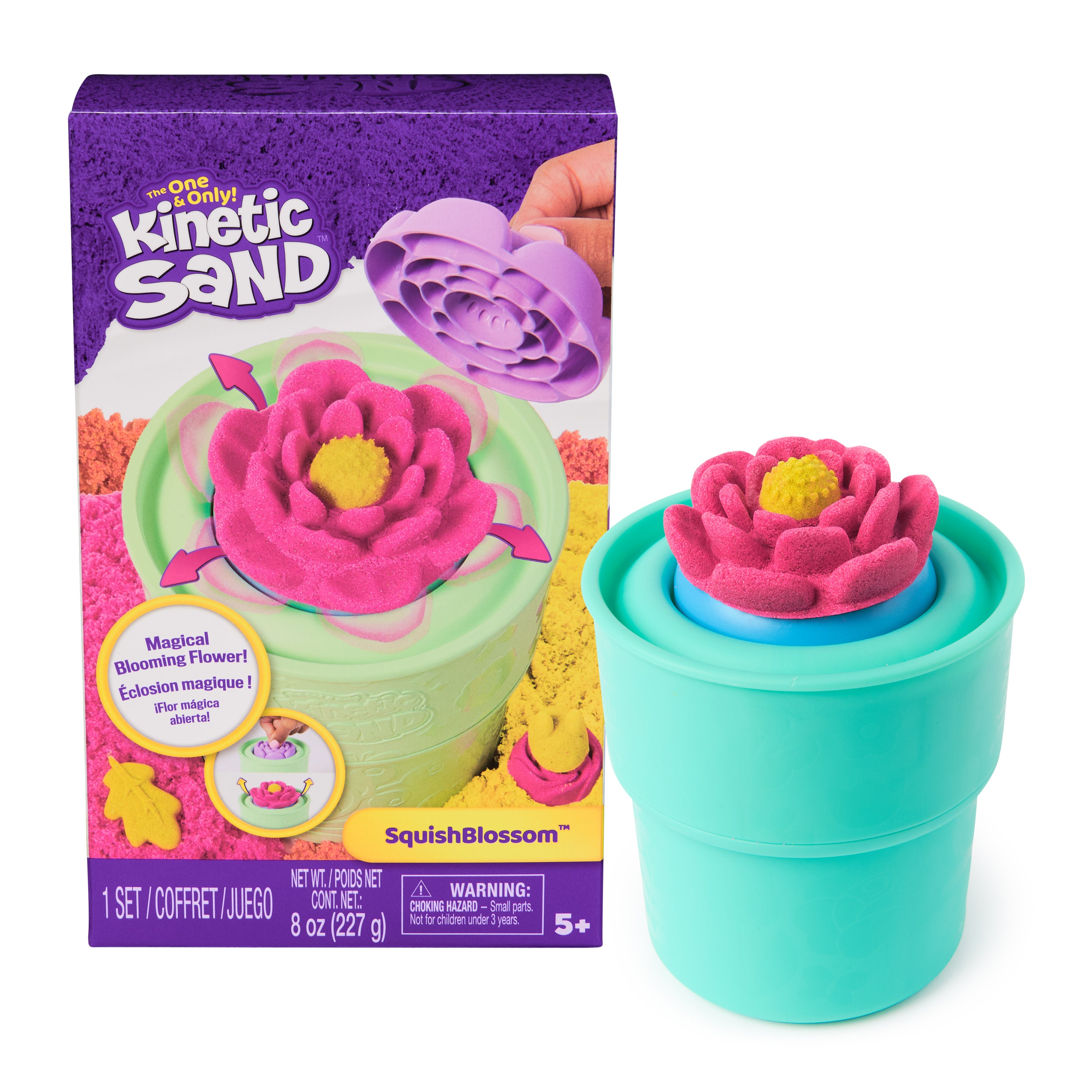Kinetic Sand Squishblossom Blooming Flower