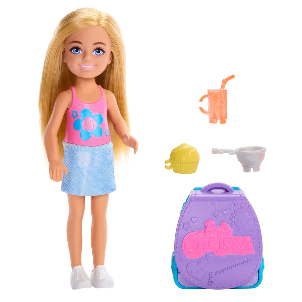 Barbie Chelsea Doll Family & Friends Cupcake Baking Backpack Playset