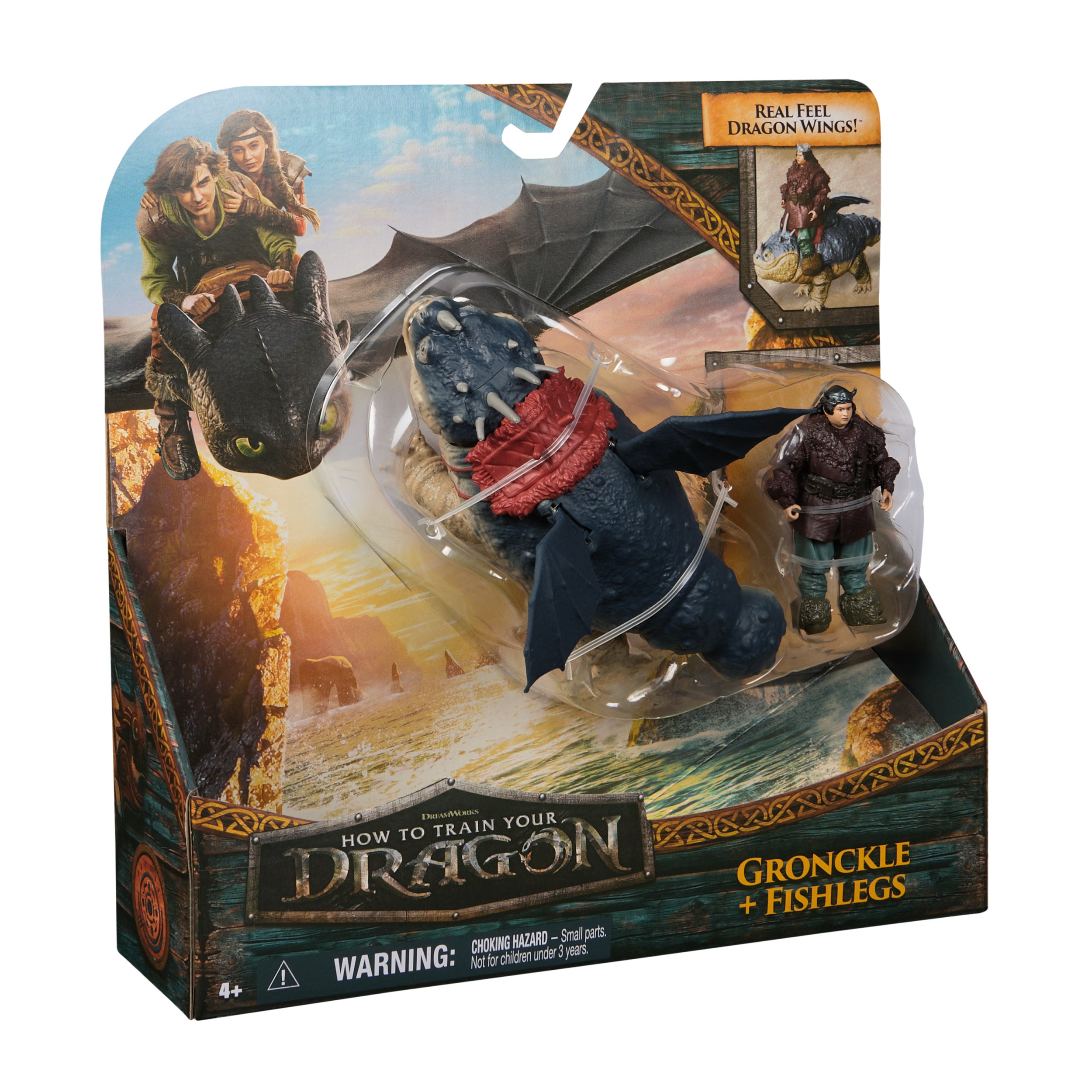 Dreamworks How To Train Your Dragon Action Figures Gronckle & Fishlegs 2 Pack