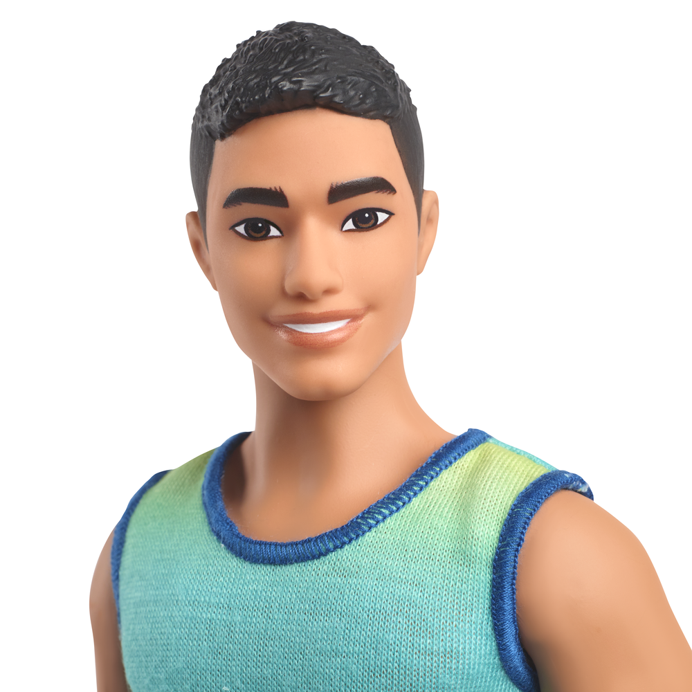 Barbie Fashionistas Ken Doll 236 With Black Hair & Ombre Tank Top