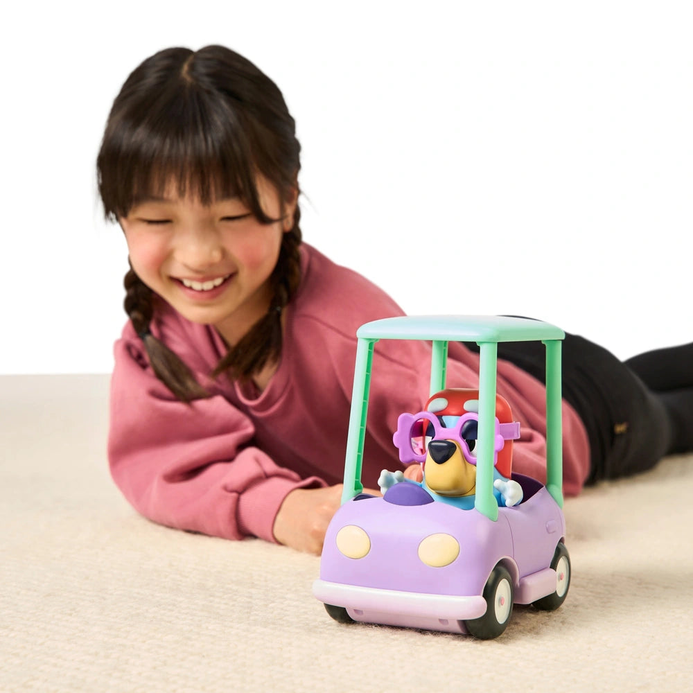 Bluey Chat Mates Figure & Vehicle Grannies Car With Janet