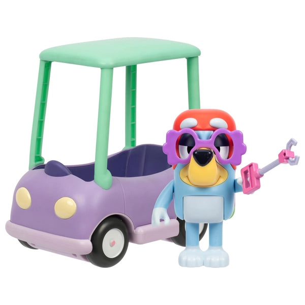 Bluey Chat Mates Figure & Vehicle Grannies Car With Janet