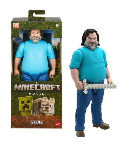 Minecraft Movie Action Figure Steve 30Cm