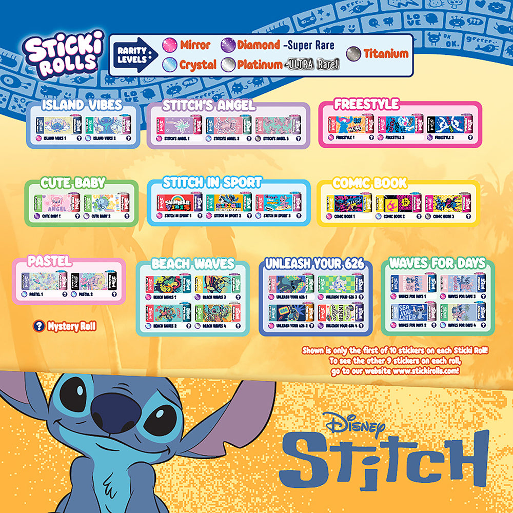 Sticki Rolls Disney Stitch Sticker Jewellery Making Set