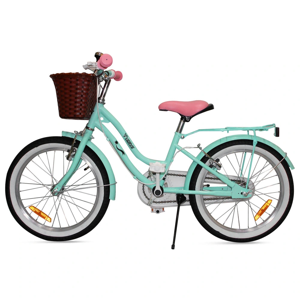 18 Inch Verve Star Bike With Basket Mint And Pink
