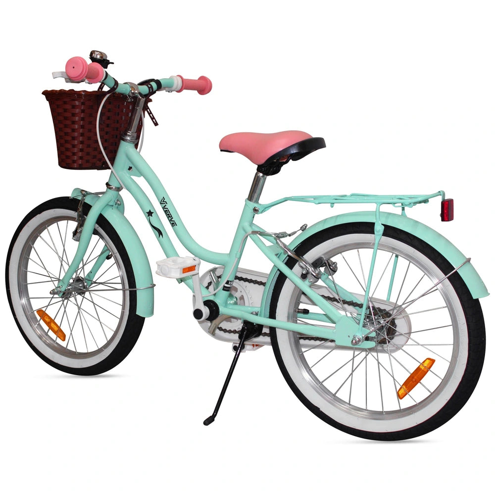18 Inch Verve Star Bike With Basket Mint And Pink