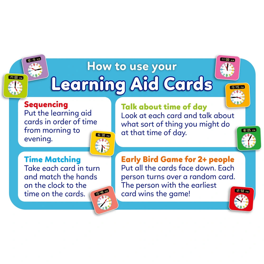 Orchard Toys Educational Game Tell The Time Jigsaw Puzzle & Clock Set