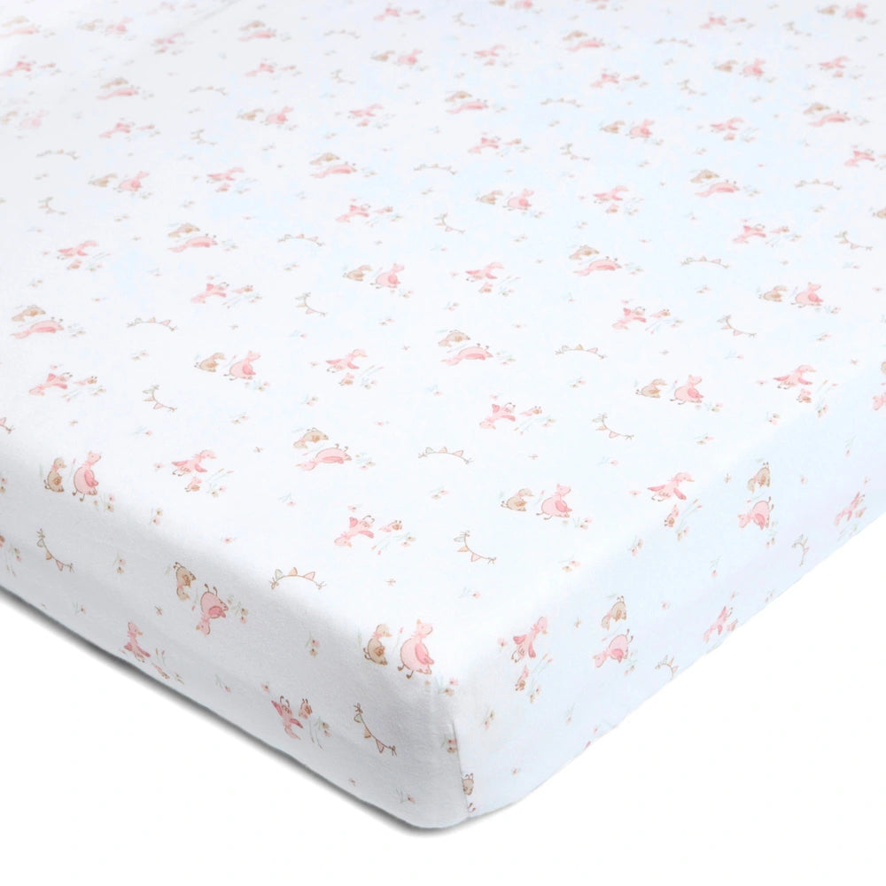 Baby Elegance Cot Bed 2 Piece Fitted Sheets Set Little Ducks 140 X 70Cm