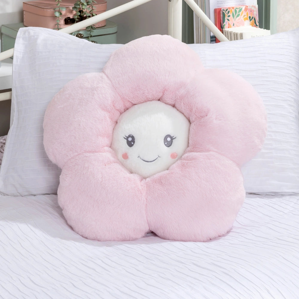 Daisy Flower Cushion Pink 50Cm
