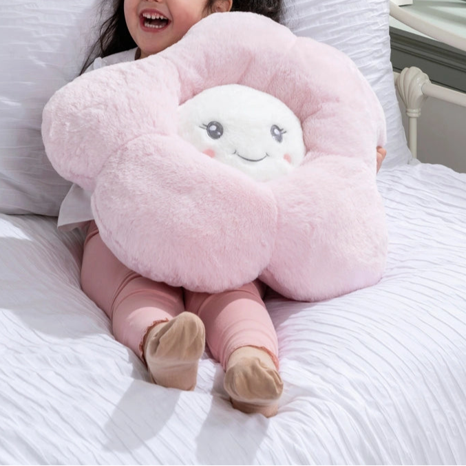 Daisy Flower Cushion Pink 50Cm