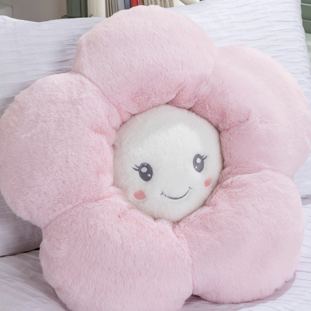 Daisy Flower Cushion Pink 50Cm