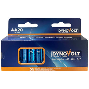 Dynovolt Aa Lr6 Alkaline Batteries 20 Pack
