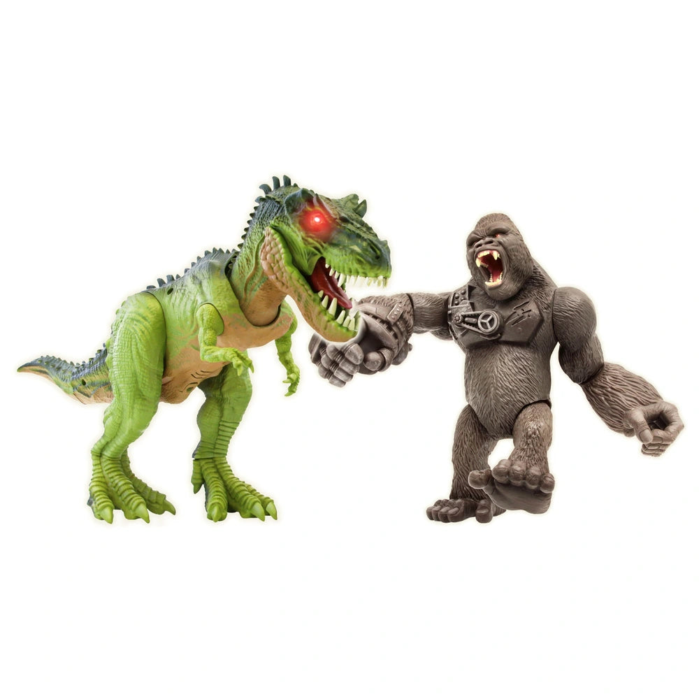 Primal Clash Action Figures Gorilla Vs T-Rex 2 Pack