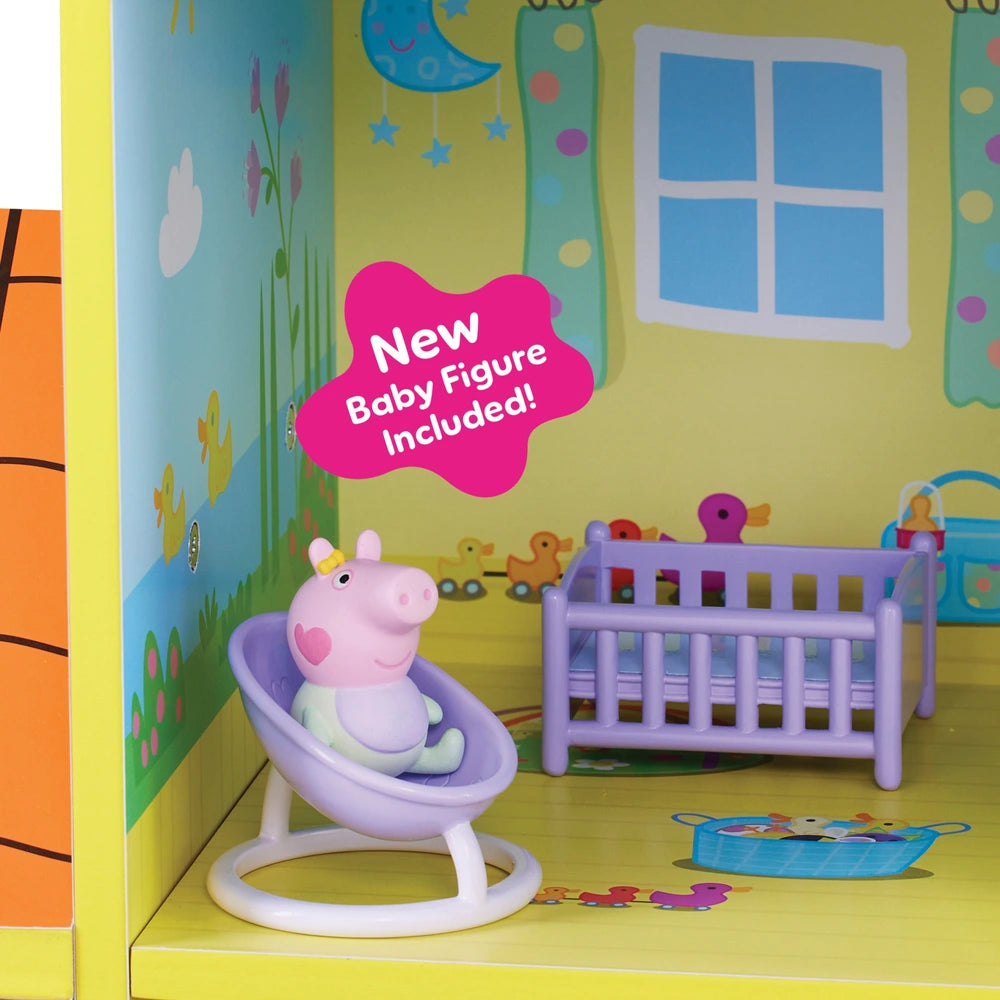 Peppa Pig Peppa And Baby Evie Wooden Play House