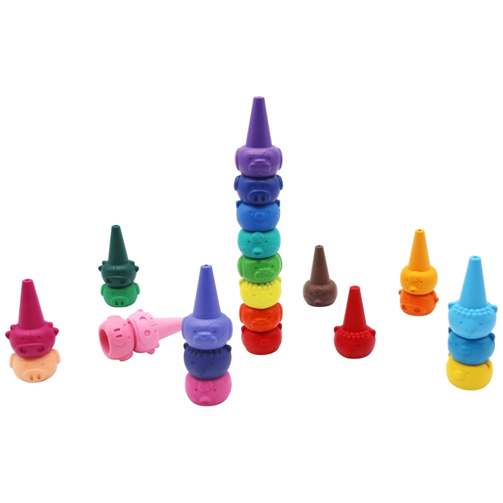 Crafty Co. Easy-Grip Animal Crayons Set 24 Piece
