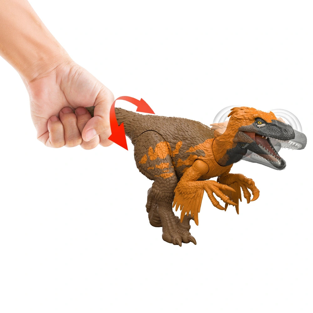 Jurassic World Rebirth Wild Roar Dinosaur Action Figure Utahraptor