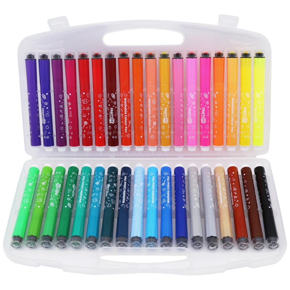 Crafty Co. Stamp Colour Markers With Storage Case Set 36 Piece