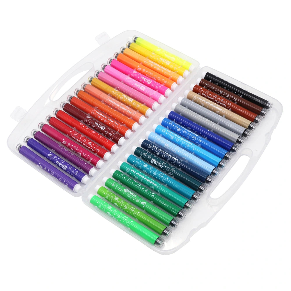 Crafty Co. Stamp Colour Markers With Storage Case Set 36 Piece