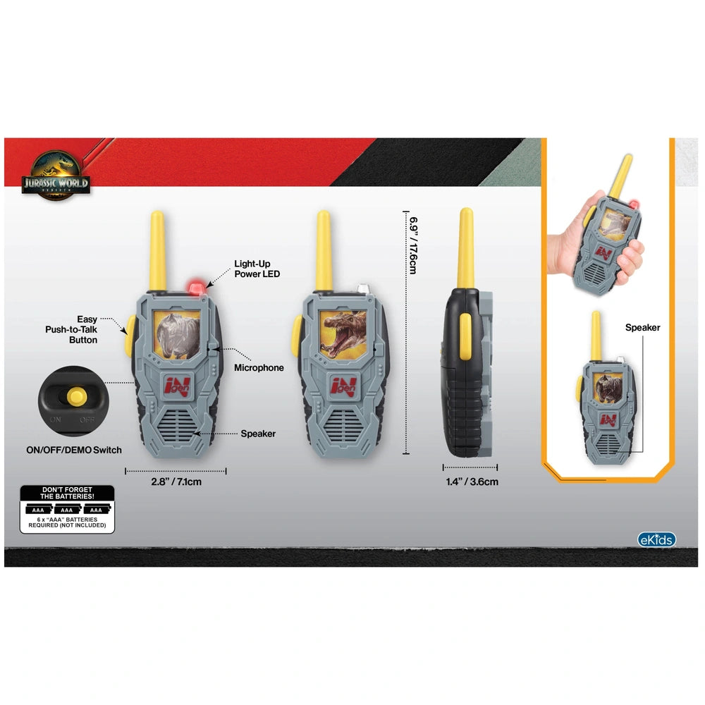Ekids Jurassic World Walkie Talkies