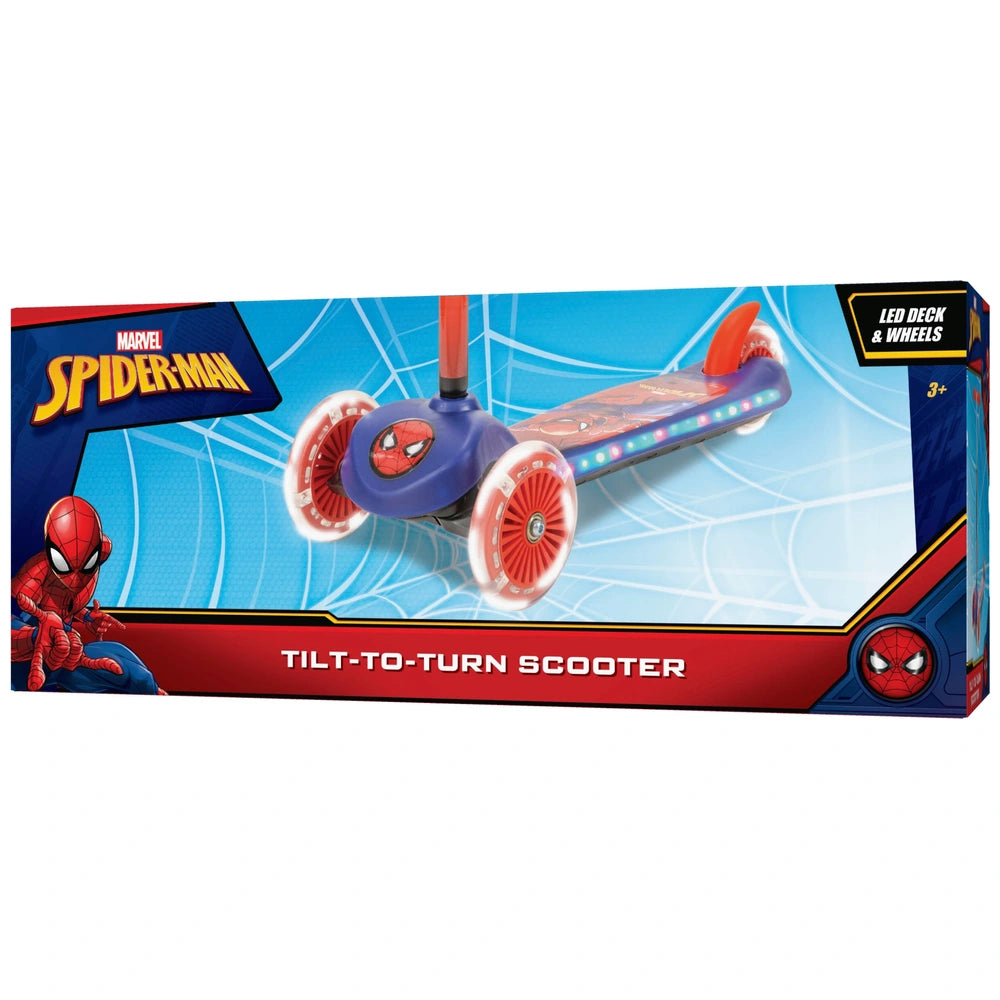 Marvel Spider-Man Tilt-To-Turn 3 Wheel Scooter