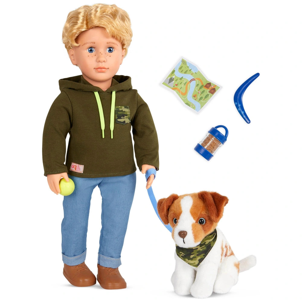 Our Generation Doll Elliot And Australian Shepherd Dog