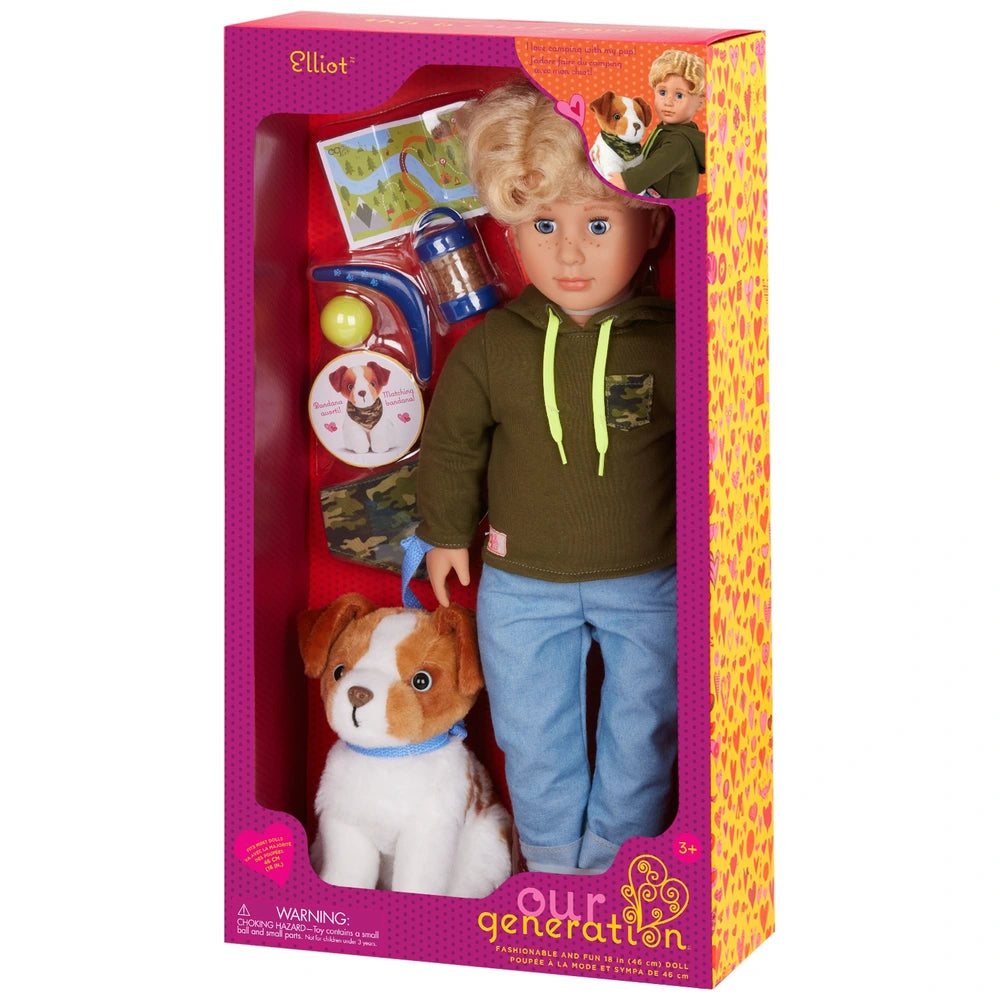 Our Generation Doll Elliot And Australian Shepherd Dog