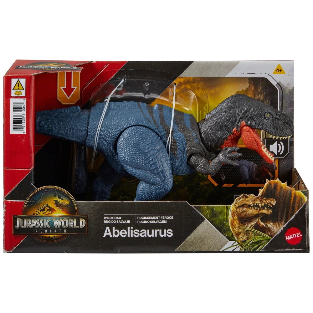 Jurassic World Rebirth Wild Roar Dinosaur Action Figure Abelisaurus