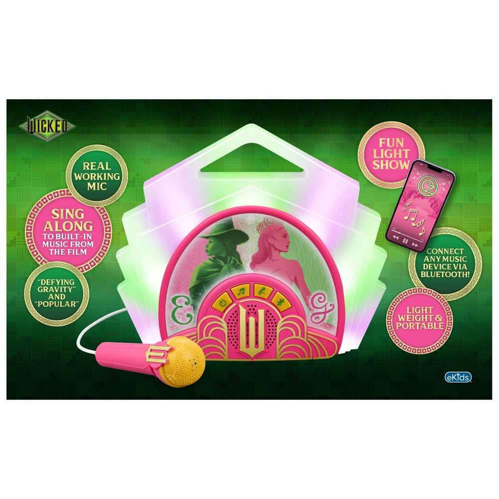 Wicked Sing-Along Bluetooth Boombox With Microphone