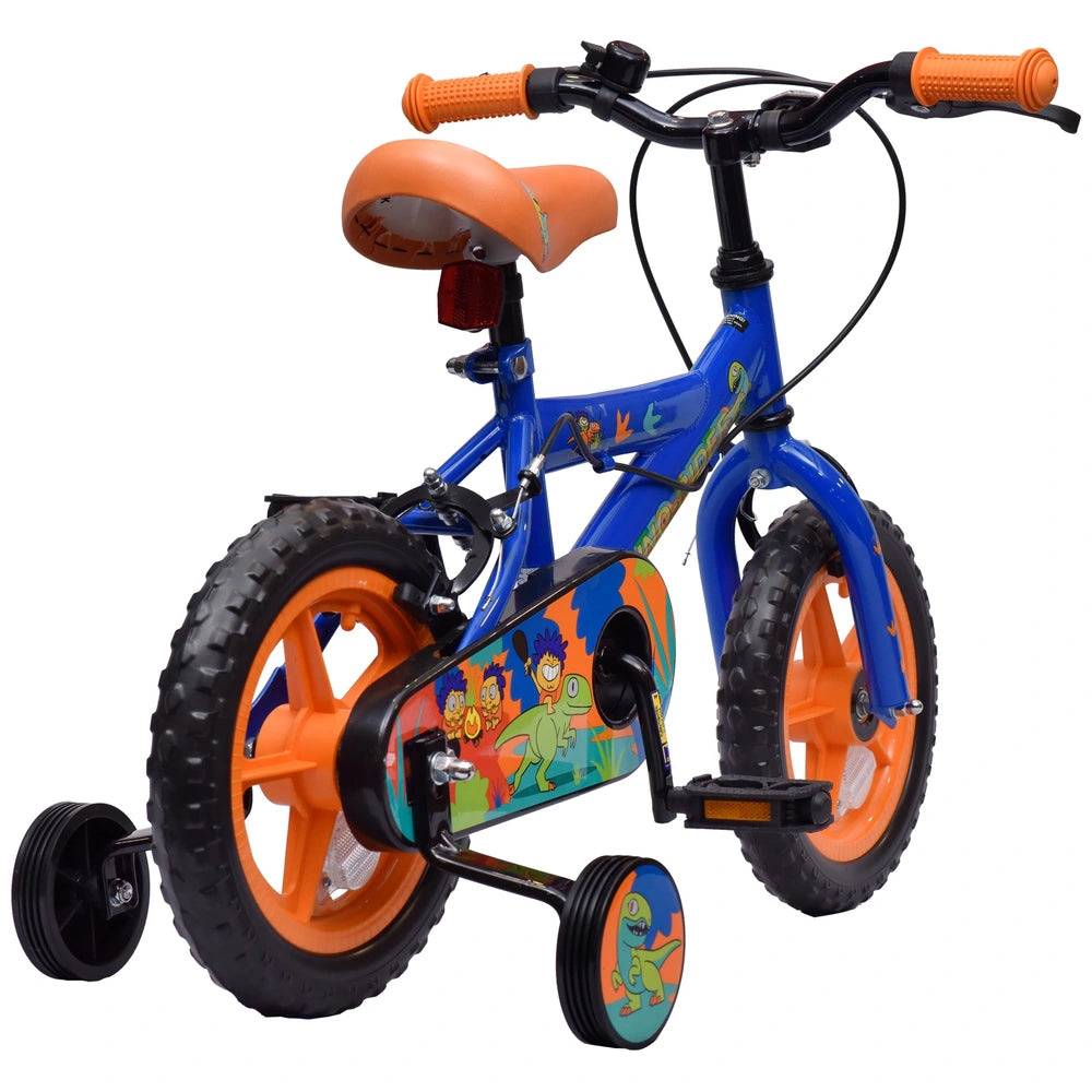 12 Inch Dinosaur Rider Bike Blue & Orange
