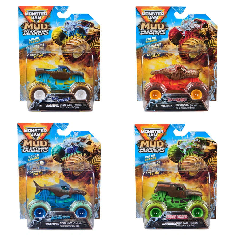 Monster Jam Mud Blasters 1:64 Colour Change Die-Cast Monster Truck Assortment
