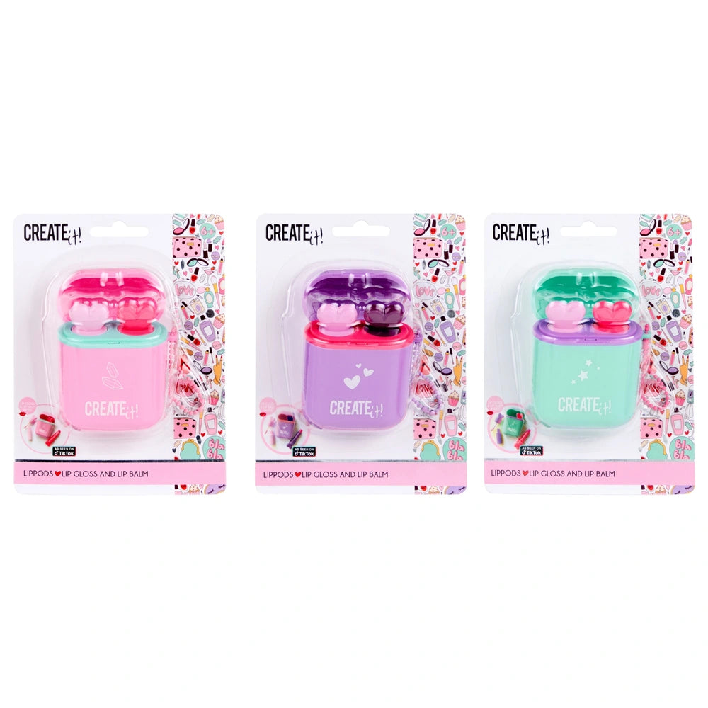Create It! Lip Pods Lip Gloss And Lip Balm Set
