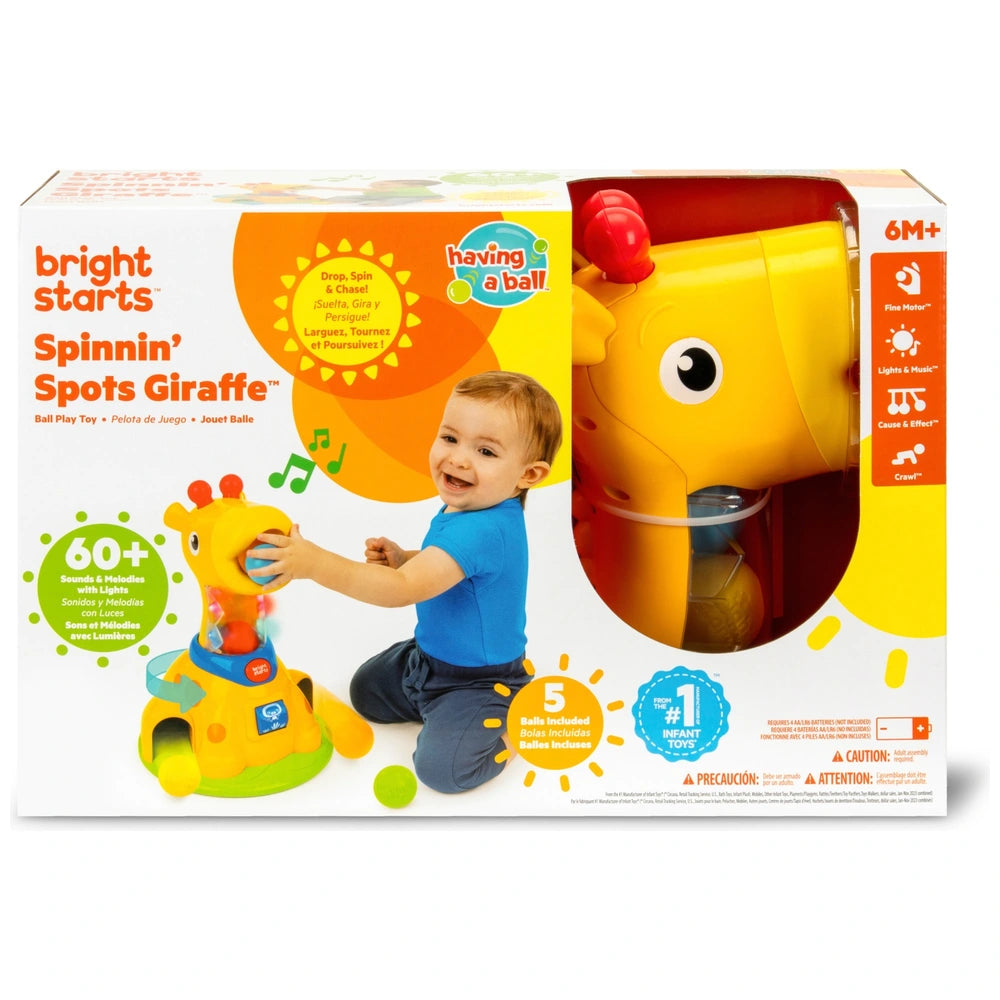 Bright Starts Toy Spinnin' Spots Giraffe Ball Play