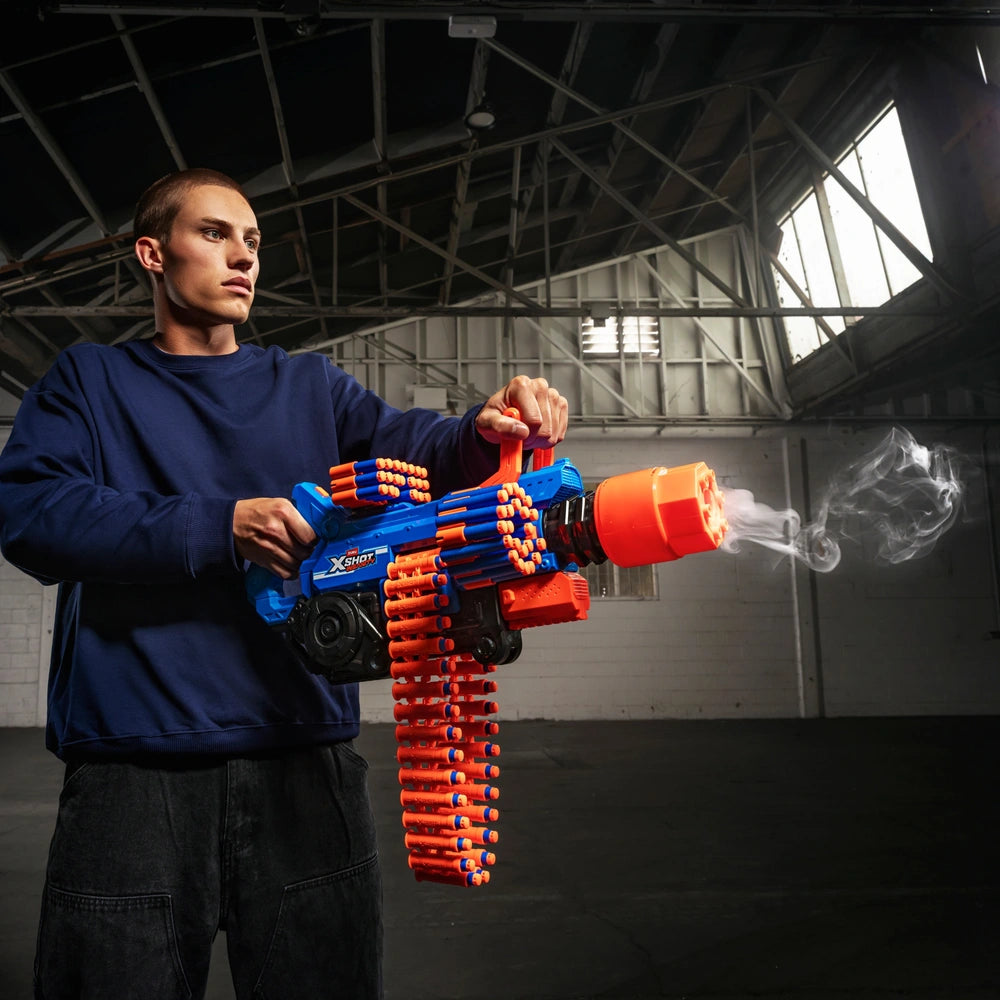 Xshot By Zuru Insanity Smoking Barrel Blaster With 72 Darts