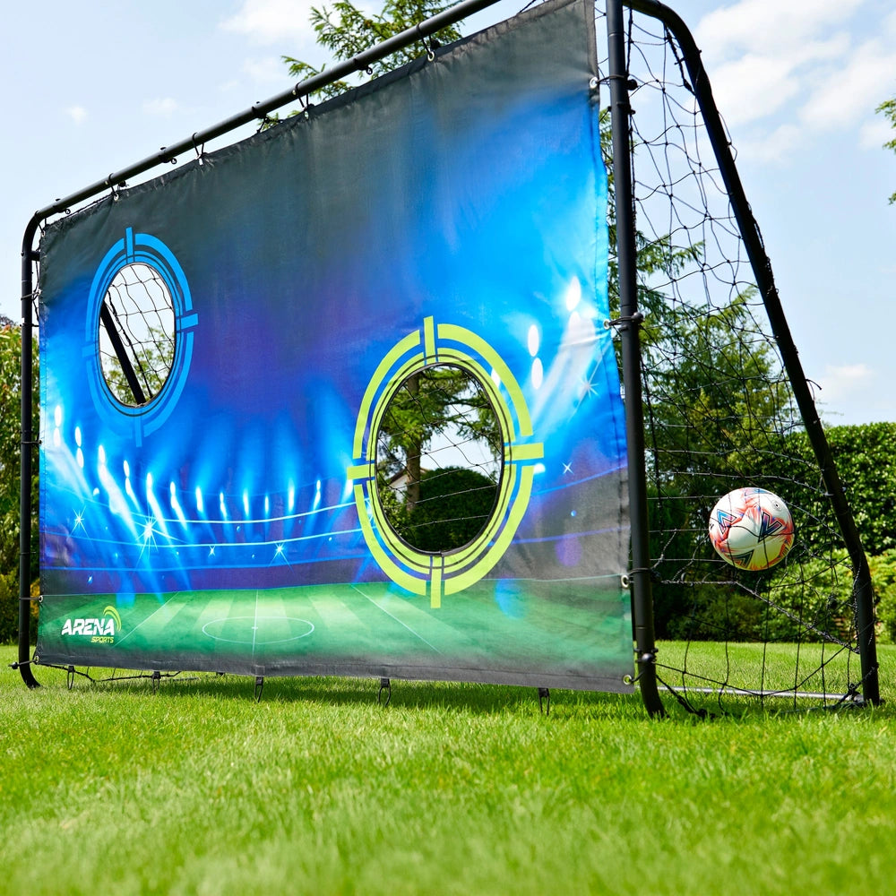 8Ft X 5Ft Arena Sports Metal Goal With Target