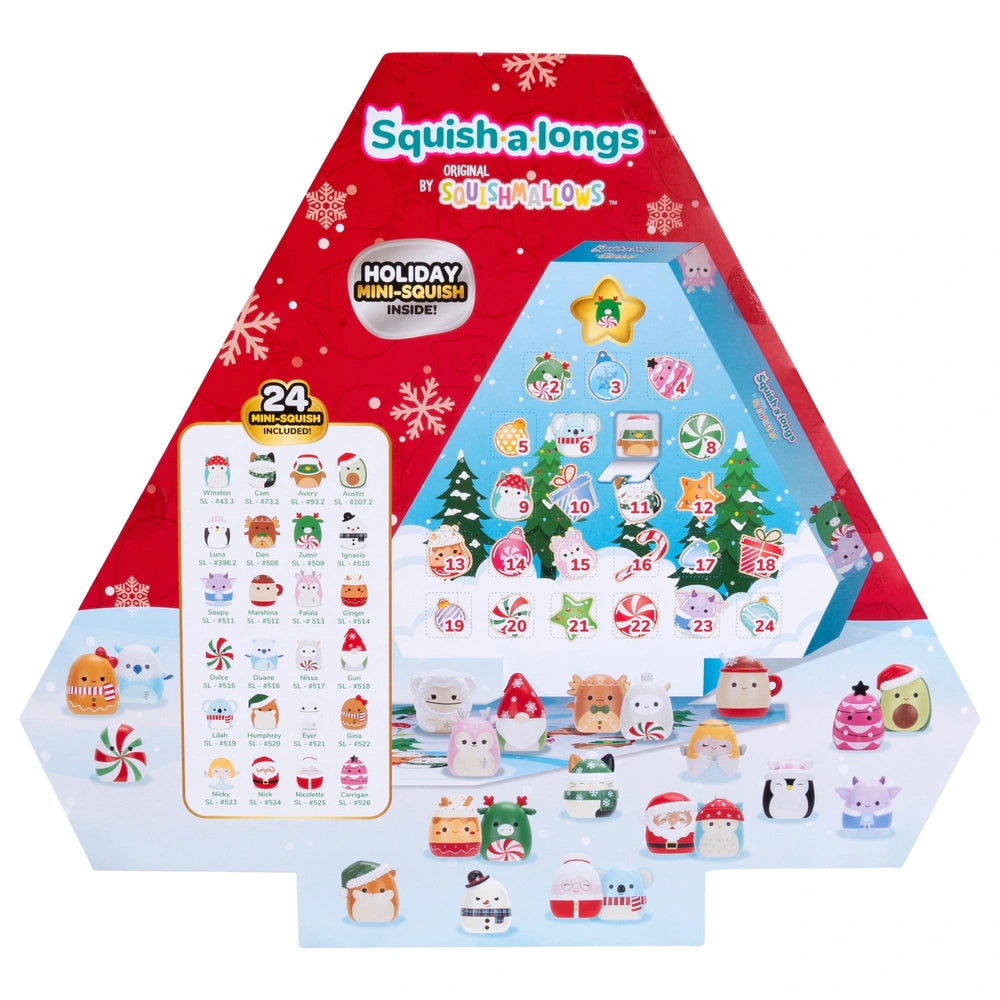 Squish-A-Longs Mini-Squish Holiday Countdown Calendar 24 Pack