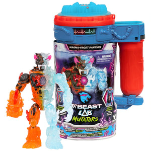 Mrbeast Lab Mutators Mutation Chamber Action Figure Magma-Frost Panther