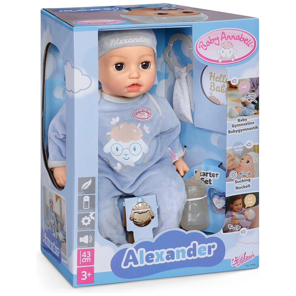 Baby Annabell Interactive Doll Active Alexander 43Cm