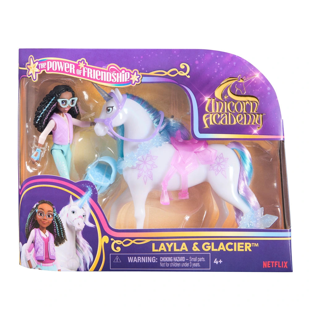 Unicorn Academy Doll Layla & Glacier Set