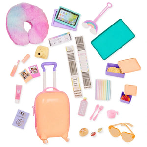 Our Generation Deluxe Rainbow Luggage Set