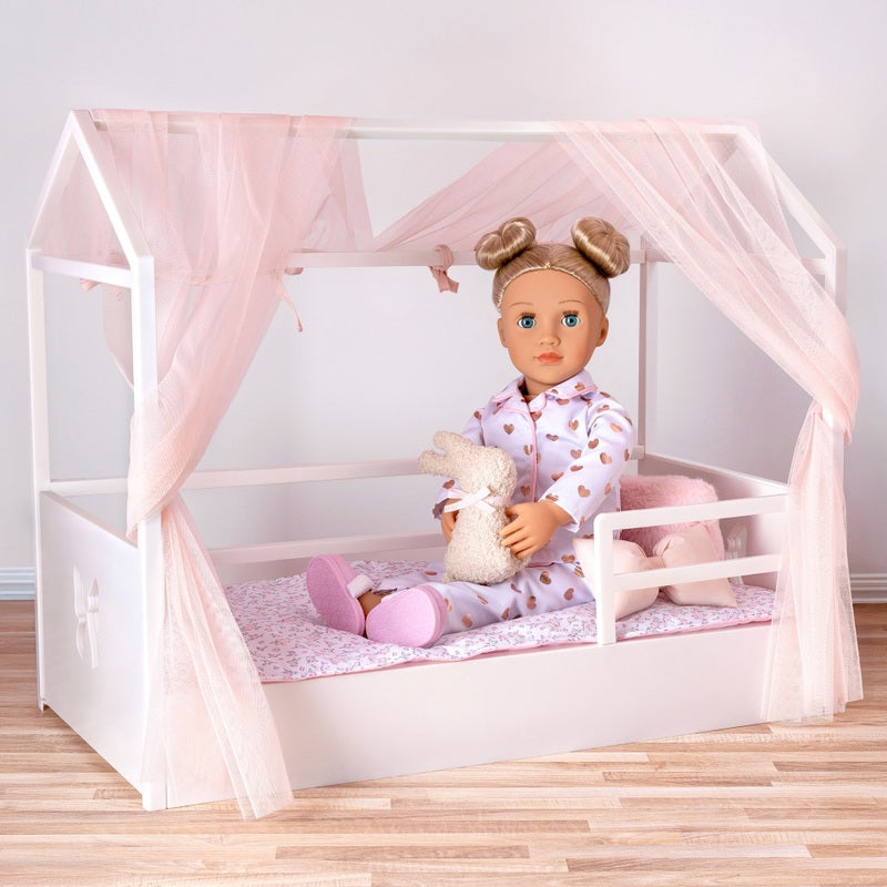 Our Generation Canopy Bed With Floral Bedding